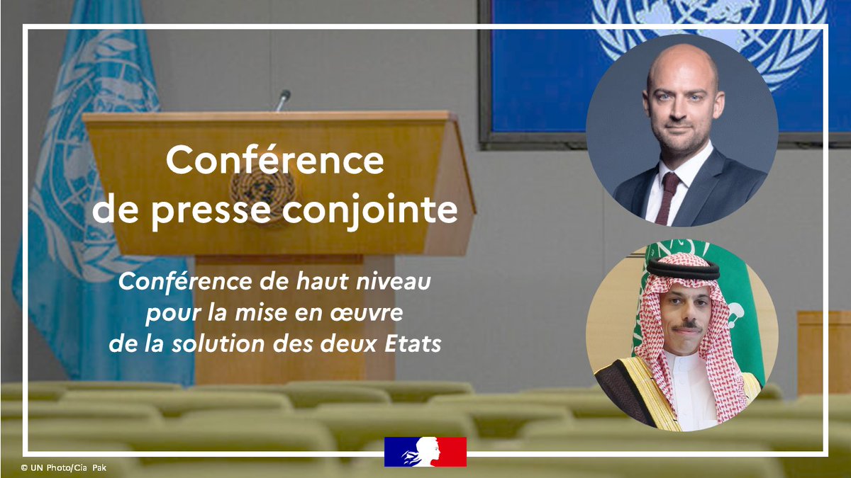 La France à l'ONU 🇫🇷🇺🇳 (@franceonu) on Twitter photo Suivez en direct la conférence de presse conjointe de <a href="/jnbarrot/">Jean-Noël Barrot</a>🇫🇷 et <a href="/FaisalbinFarhan/">فيصل بن فرحان</a>🇸🇦 sur la conférence de haut niveau pour le règlement pacifique de la question palestinienne & la mise en œuvre de la solution à deux États
#2states4peace
webtv.un.org/en/asset/k1i/k… Suivez en direct la conférence de presse conjointe de <a href="/jnbarrot/">Jean-Noël Barrot</a>🇫🇷 et <a href="/FaisalbinFarhan/">فيصل بن فرحان</a>🇸🇦 sur la conférence de haut niveau pour le règlement pacifique de la question palestinienne & la mise en œuvre de la solution à deux États
#2states4peace
webtv.un.org/en/asset/k1i/k…