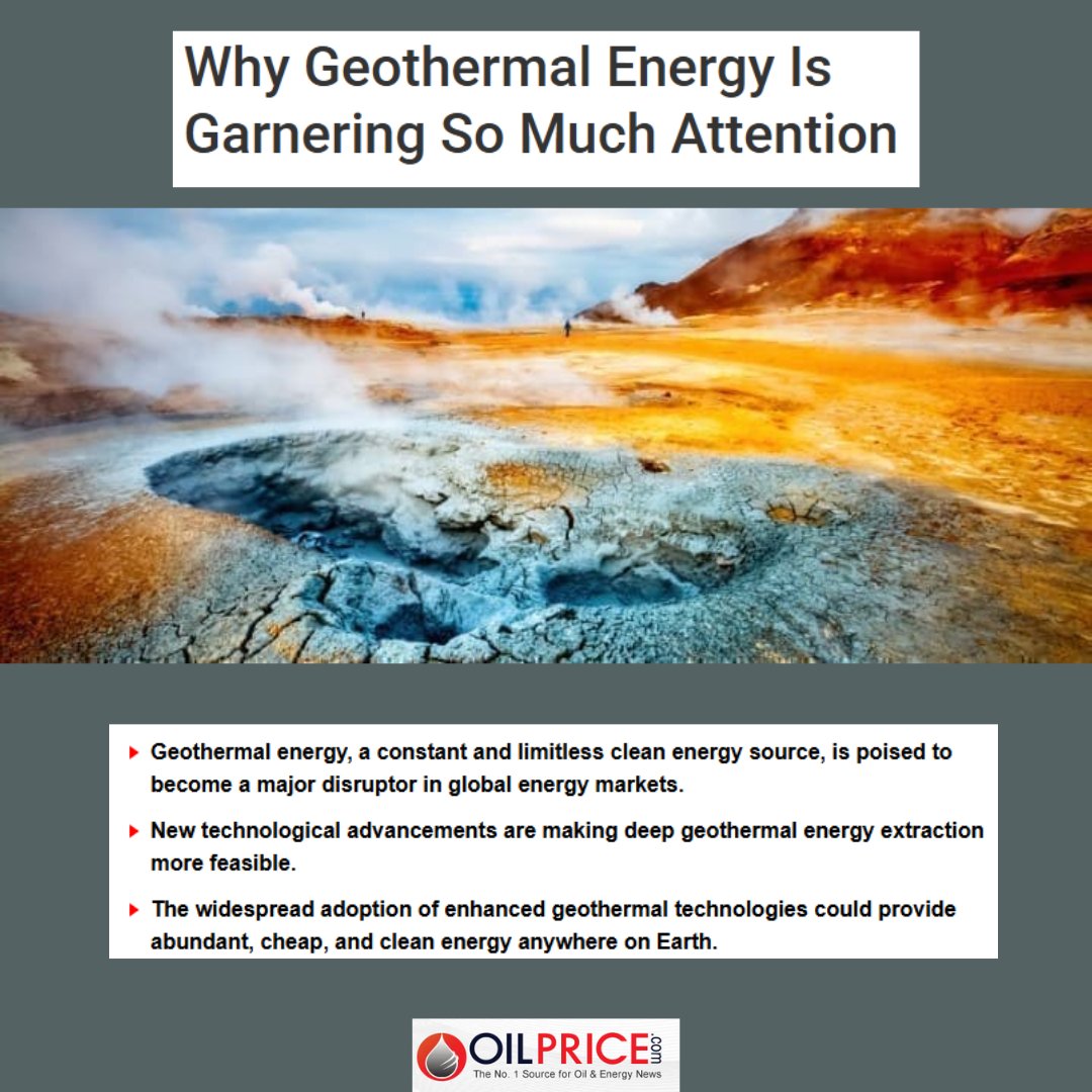 The "decade of #Geothermal" is here! Once overlooked, Earth's constant, limitless heat is now a hot topic in clean energy! New technologies are emerging to tap into superhot rock deep underground, where water goes "supercritical" and holds massive energy.

bit.ly/4mfI0iG