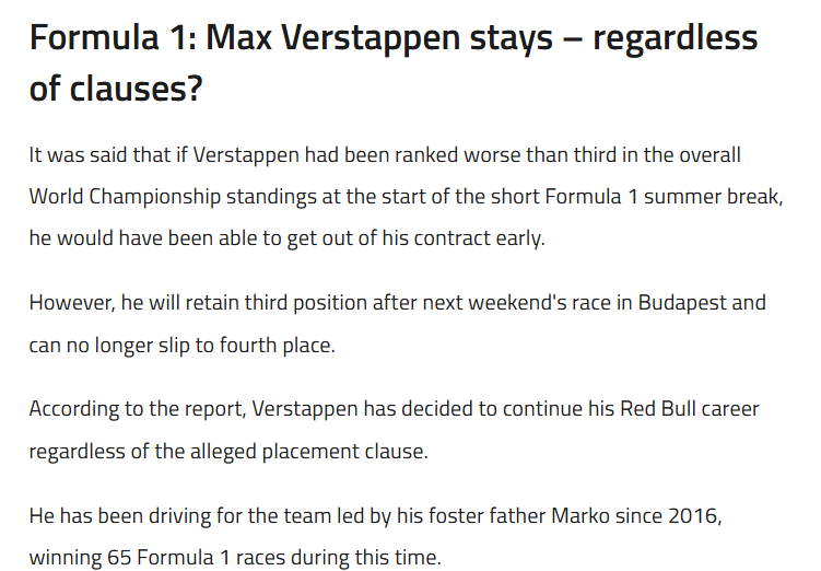 MsportXtra's tweet image. #F1 According to Helmut Marko, Max Verstappen remains at RedBull in 2026. #MsportXtra