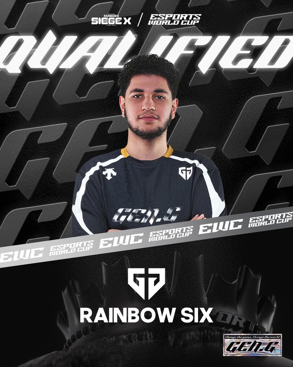 [𝐄𝐖𝐂 𝐒𝐞𝐜𝐮𝐫𝐞𝐝]
Gen.G Rainbow Six Siege is headed to the Esports World Cup! 🚀We’re taking on the world’s best this August in Riyadh - see you on the global stage!

🗓️EWC Rainbow Six Siege : August 5 – 10
🎫 Get your tickets now and use promo code GENG15 for 15% OFF