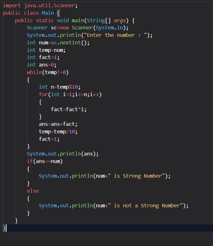 LearnWithAnkit's tweet image. #100DaysOfCode #CodingJourney #dream #letsconnect       
 Control Flow Question:-
Write a program to input a number from the user and check whether the given number is a strong number or not.
Input:
n= 145
Output:
145 is STRONG NUMBER
