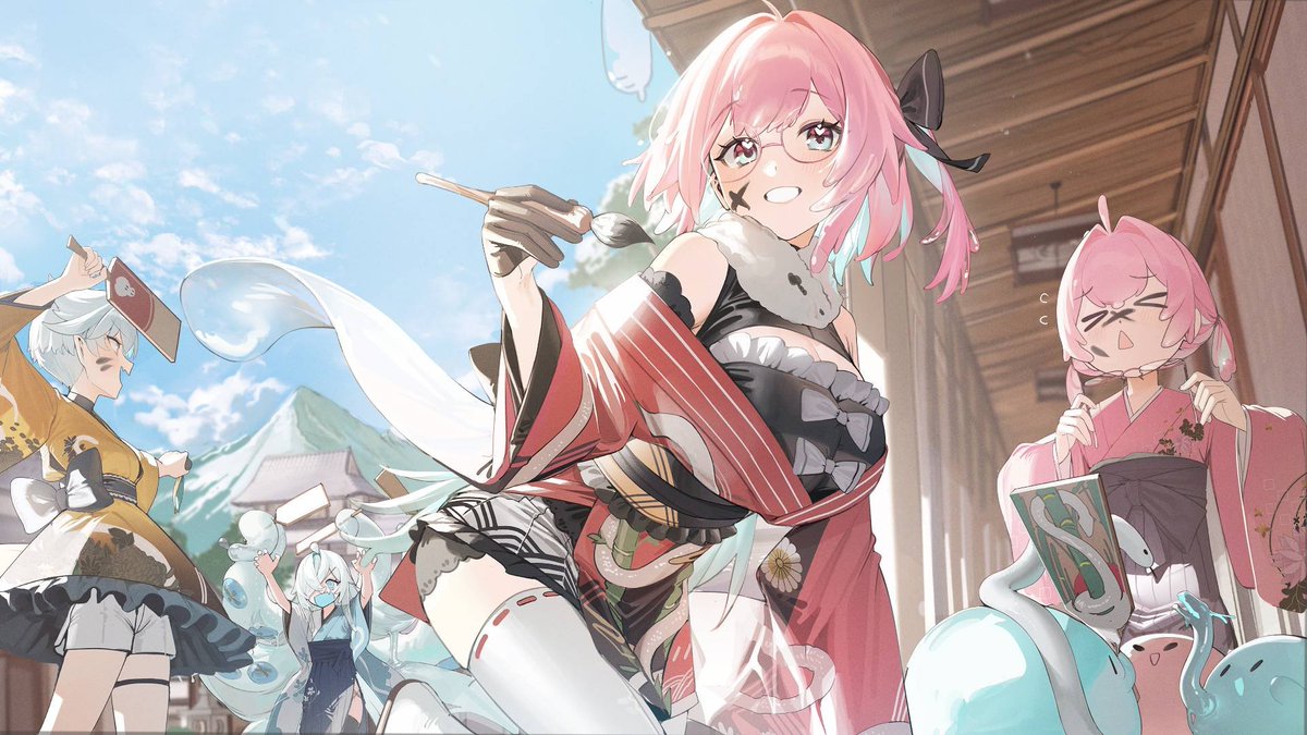 Baka_Sae's tweet image. A bit long overdo, but I think it's time to finally release my next official key art! Let's celebrate 2025 for the year of the snake together! 🎨@hi_ragi3510 #SaeTheBlob