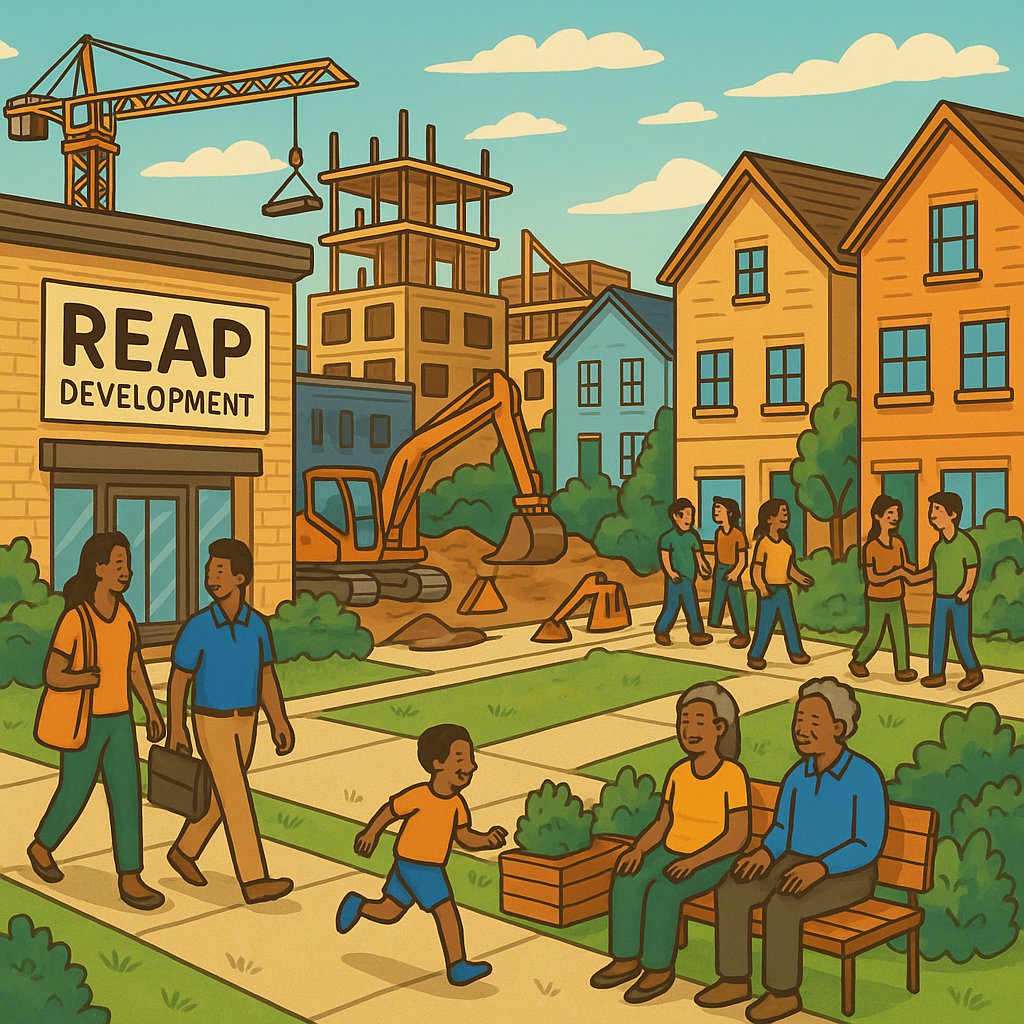 reap_cg's tweet image. We’re not just building housing — we’re building community.
REAP Development creates spaces where people live, work, and thrive together.
From Legacy Commons to Villas at Hearthstone, it’s equity in action.
#REAPDevelopment #EquityInAction #CommunityFirst
