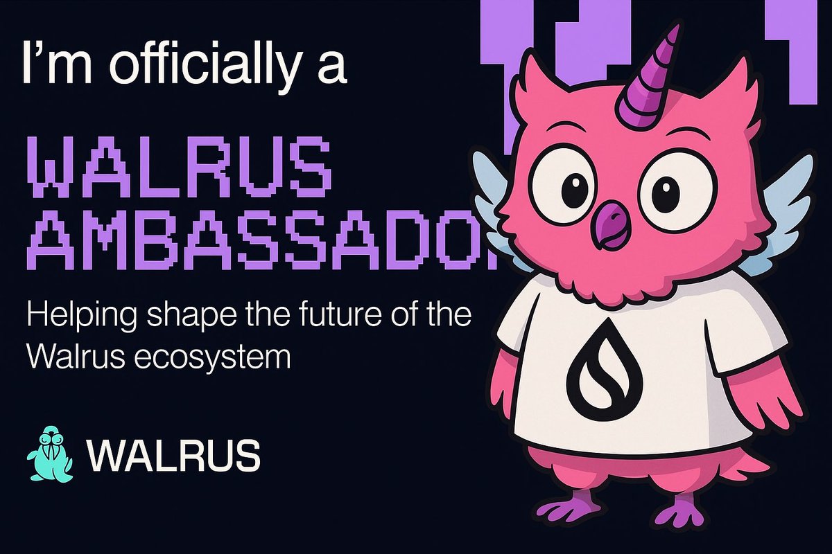 I'm proud to announce I am officially a <a href="/WalrusProtocol/">Walrus 🦭/acc</a> Ambassador!

I'm the lead of "fud for entry" department 🔥🔥🔥