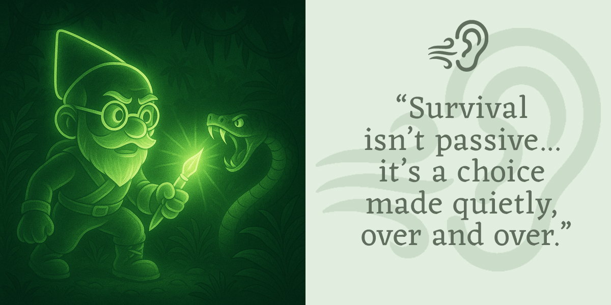 Lore Lords🌀Whisper of the Week

🔥“Survival isn’t passive...
it’s a choice made quietly, over and over”🔥

You don’t have to win
You don’t have to roar
You just have to shine...even when it’s dark
Especially when it’s dark
🐍✨

<a href="/Emile0x1908/">Emile</a>
#WhisperOfTheWeek
<a href="/MythTakenStory/">Myth Taken</a>