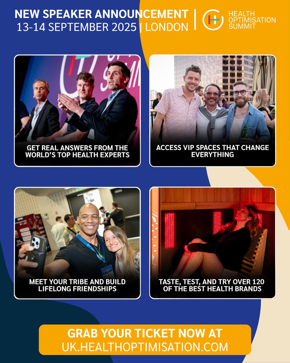 Health Optimisation Summit (@hosummit) on Twitter photo NEW SPEAKER ALERT - <a href="/drwillcole/">Dr. Will Cole</a>, New York Times bestselling author and leading functional medicine expert joins the Health Optimisation Summit 2025!
Be part of it. September 13–14 in London📍
🎟️ Ticket prices rise August 2nd — get yours at uk.healthoptimisation.com NEW SPEAKER ALERT - <a href="/drwillcole/">Dr. Will Cole</a>, New York Times bestselling author and leading functional medicine expert joins the Health Optimisation Summit 2025!
Be part of it. September 13–14 in London📍
🎟️ Ticket prices rise August 2nd — get yours at uk.healthoptimisation.com