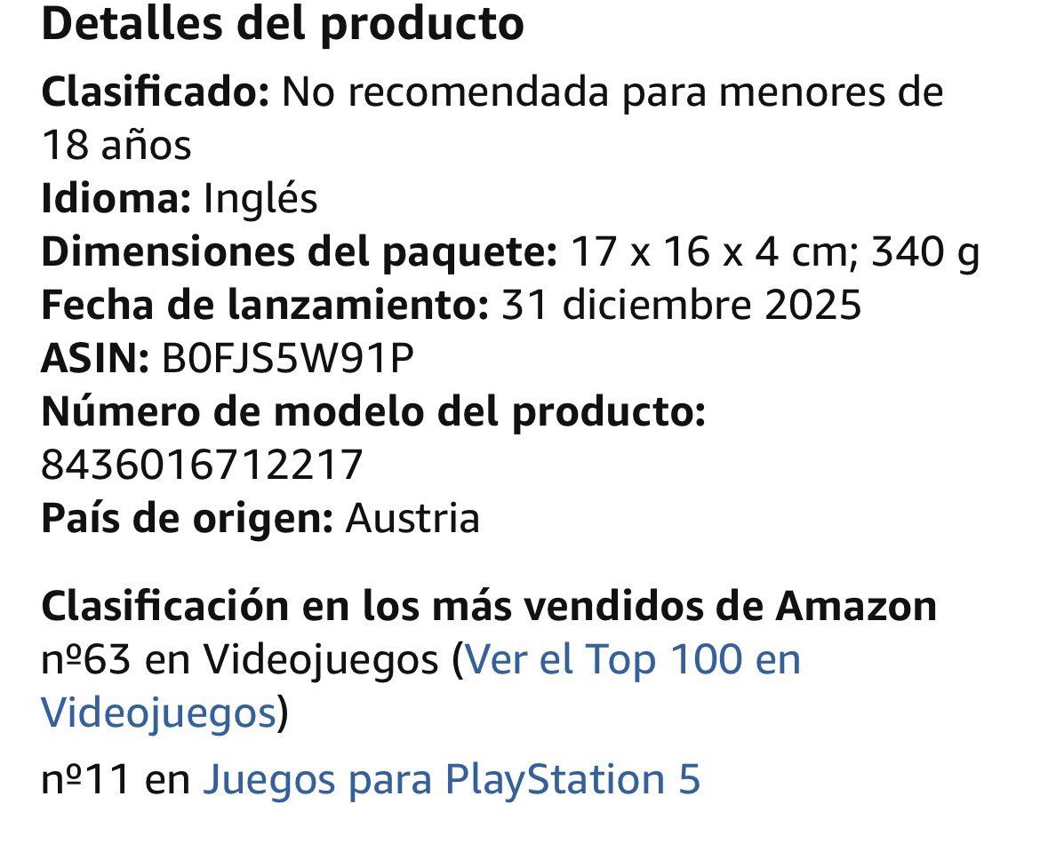TodoJingles's tweet image. Me hartaré a destrozaros hij@sdeputa 🤬
63 en Top Videojuegos
11 en Juegos Playstation
Via Amazon @WildSphere @TesuraGames
amzn.eu/d/blxKIZE