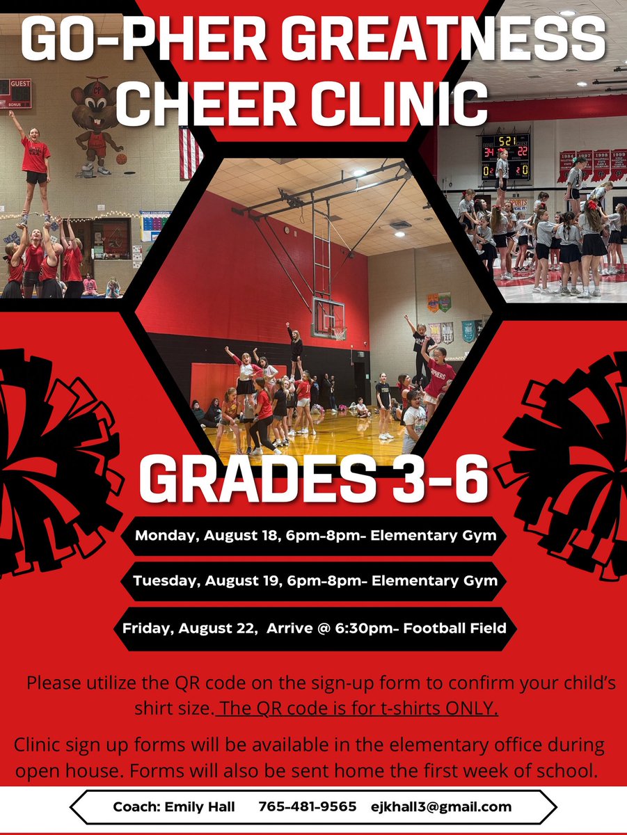 Gopher_Cheer's tweet image. GO-PHER GREATNESS CHEER CLINIC. Register using the form attached. Go Gophers!