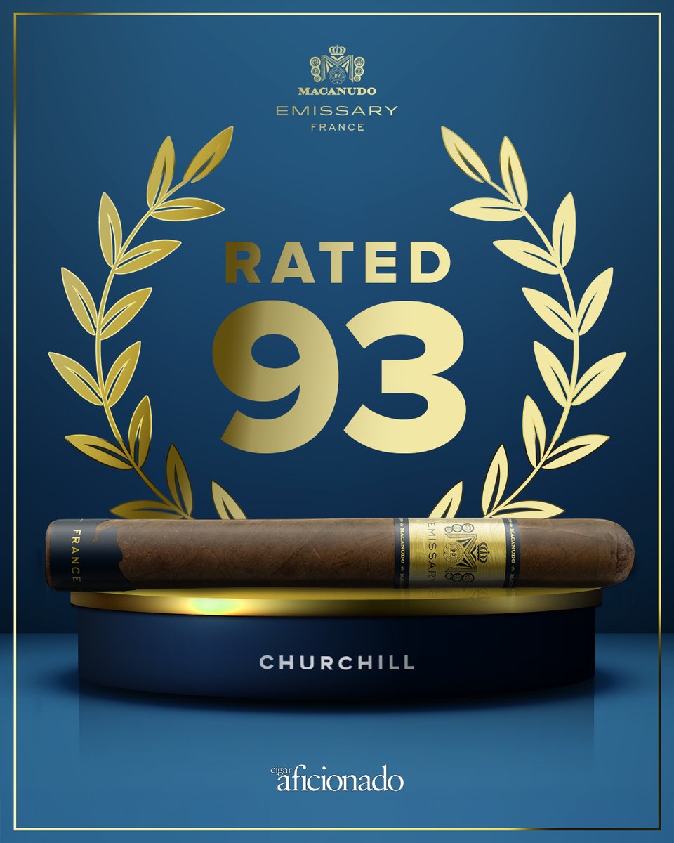 An honor unlike any other! 🏆

A huge thank you to @CigarAficionado for your kind words about the new Macanudo Emissary France. 

If you’re looking for a sophisticated and unique smoking experience, this is your sign to enjoy France’s finest!

Learn more: bit.ly/MacanudoEmissa…