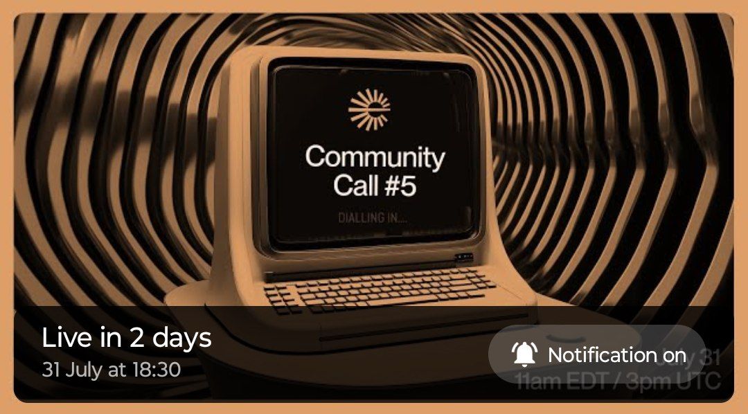 unknown6659's tweet image. Espresso Community Call #5 is coming!

Date: 31st July
Time: 08:00 AM UST

This community call is going to be very crucial for the @EspressoSys ecosystem.
Here’s what we might get:

• Mainnet 1.0 update
• $ESP token launch details
• Composable snapshot info
• Maybe some news…