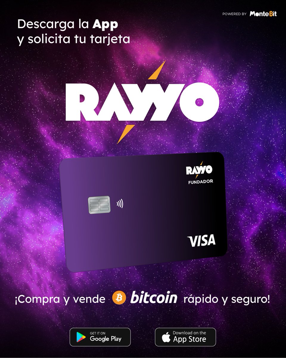 ⚡️Inicia tu libertad financiera con RAYYO⚡️👌
¡Te dejamos el link para que descargues la APP!📲
GOOGLE PLAY
play.google.com/store/apps/det…
APP STORE
apps.apple.com/mx/app/montebi…
#Crypto #Blockchain #BTC #Bitcoin #Inversión #Bitcoin2025 #México #cripto #wallet #trading #BTM #ComunidadBitcoin