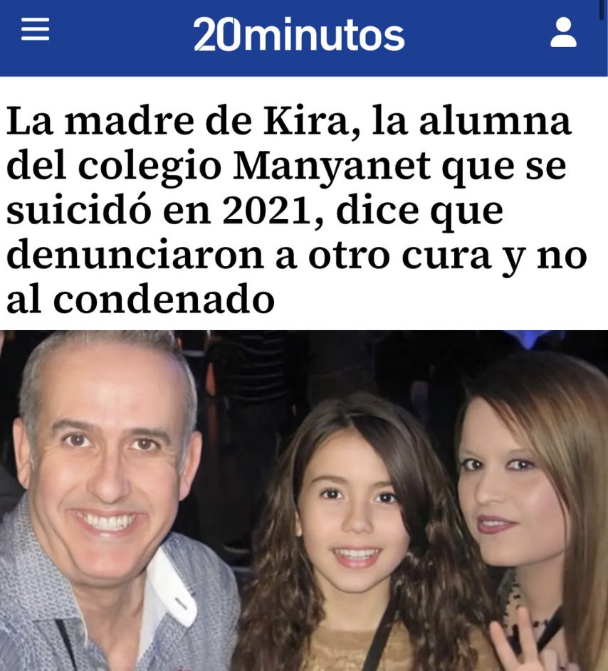 María José López (@maryjolo70) on Twitter photo El Manyanet será juzgado el próximo mes de octubre por no activar el protocolo de maltrato cuando algunas familias lo denunciamos. Una de las afectadas irá de testigo. La dirección del colegio sostiene que el cura estaba dando un “obsequio” a las menores. Verdad <a href="/carlosquilezl/">Carlos Quílez</a>? El Manyanet será juzgado el próximo mes de octubre por no activar el protocolo de maltrato cuando algunas familias lo denunciamos. Una de las afectadas irá de testigo. La dirección del colegio sostiene que el cura estaba dando un “obsequio” a las menores. Verdad <a href="/carlosquilezl/">Carlos Quílez</a>?