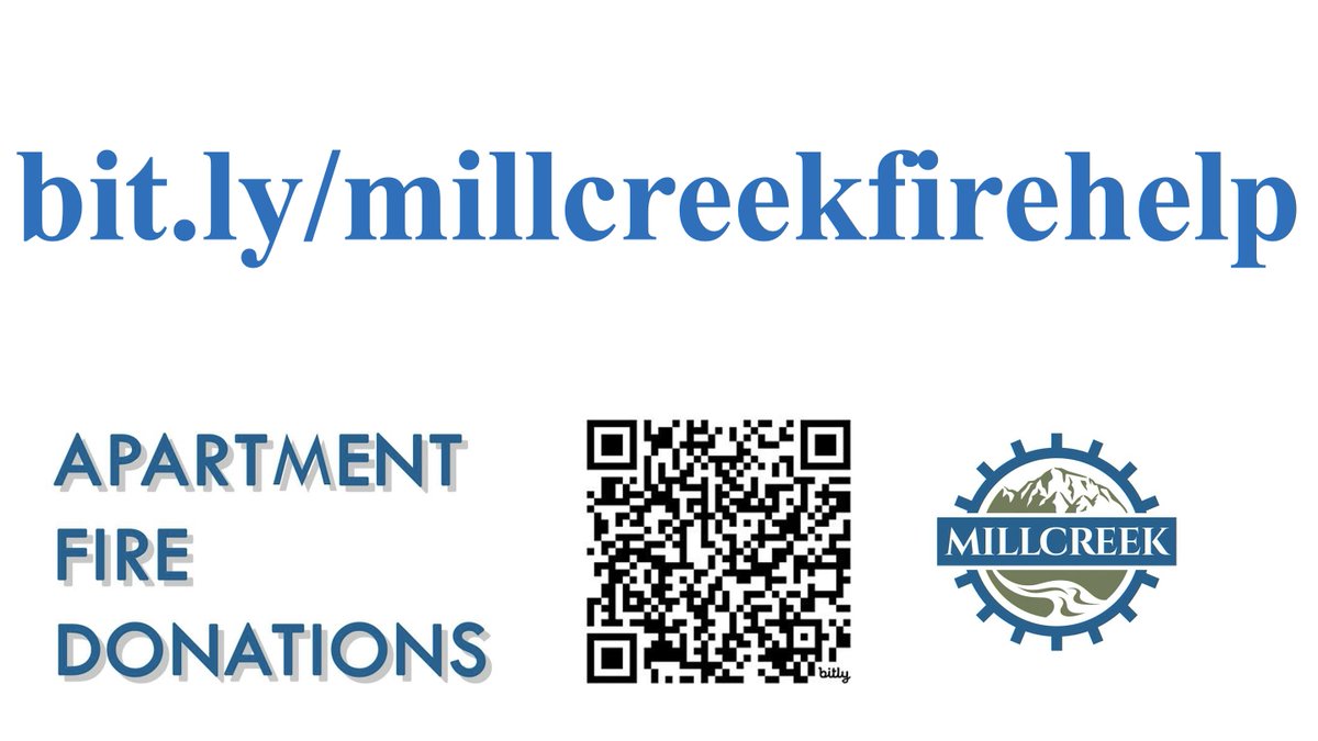 Want to help Millcreek fire victims?

You can make a donation using the link below- funds will go directly to the residents of the Willow Glen Apartments.
🙏 Every bit helps.
🔗 bit.ly/millcreekfireh…
📣 Please share!