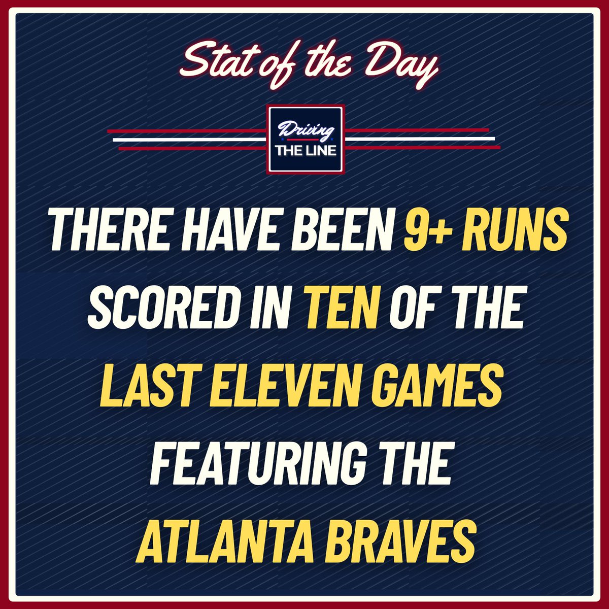 It's not the Braves scoring the runs but Overs have been nice #DTL