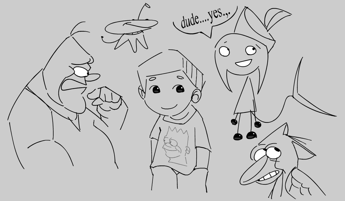 ancho0by's tweet image. stupid fucking creatures i drew on adobe yeah
