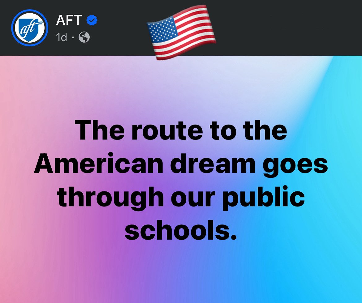 jacobrosecrants's tweet image. Walters & his ilk don’t seem to understand or even care about this ⬇️ fact. We must root out the moral & ethical rot atop the State Dept of Ed & rebuild our schools thru partnership, not tear them down thru partisanship, so our children can realize their own American dreams. 💜🇺🇸