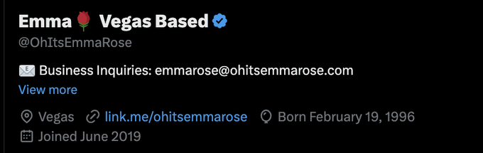 Watch Emma🌹 Vegas Based's leaked NSFW photo on TwXstars