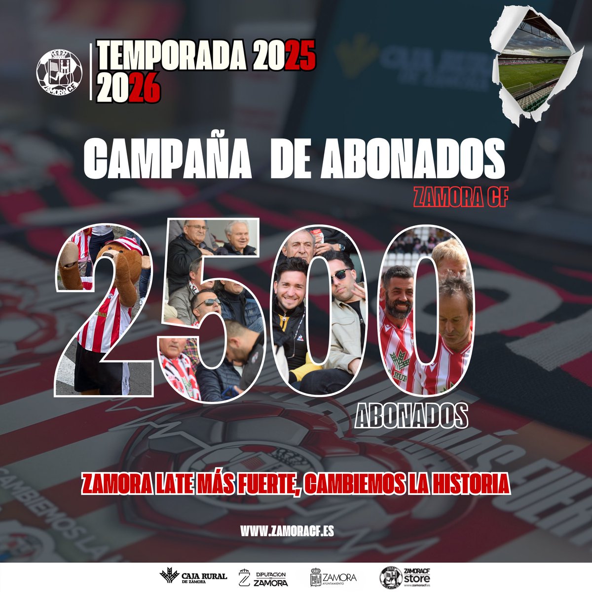 CAMPAÑA DE ABONADOS⚽️|

¡Cerramos el día con 2.500 abonados!♥️👏🏼

¡Anímate y hazte abonado del mejor equipo del mundo este año!😍

#VamosMiZamora