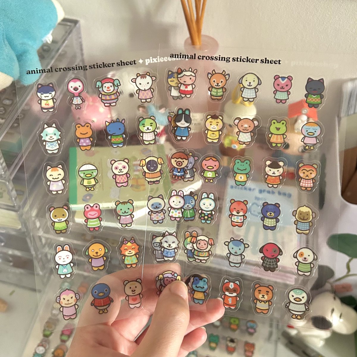 pixieeeshop's tweet image. my animal crossing villager stickers are on sale 🥰