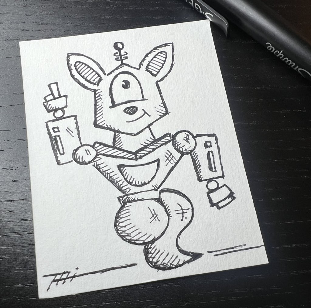 T1MLivingston's tweet image. Itβs been incredible to draw these Veefriends inspired bots along with my break spots.
Still selling spots for the manga super sticker break. Link in bio to grab this kindred bot.
