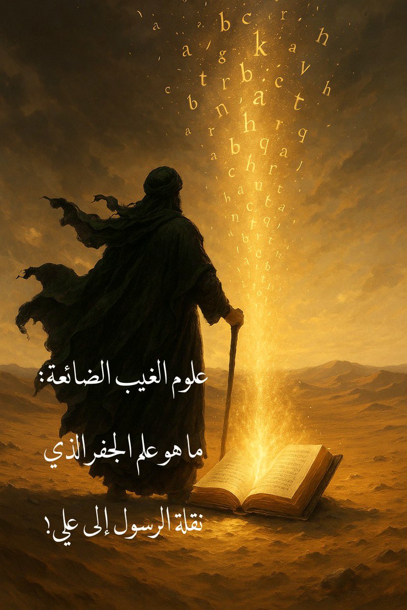🧵1/
علم الجفر الذي خصّ به علي بن أبي طالب: كيف ورث وصيّ النبي أسرار الغيب وعلوم الزمان؟

السلام عليكم إخوتي،

اليوم سأحدثكم عن موضوع لا يُروى في منابرنا كثيرًا، ولا يطرق أبواب الحديث عنه أغلب علماء السنة، مع أنه يمسّ واحدًا من أعظم الشخصيات الإسلامية: علي بن أبي طالب، رضي الله