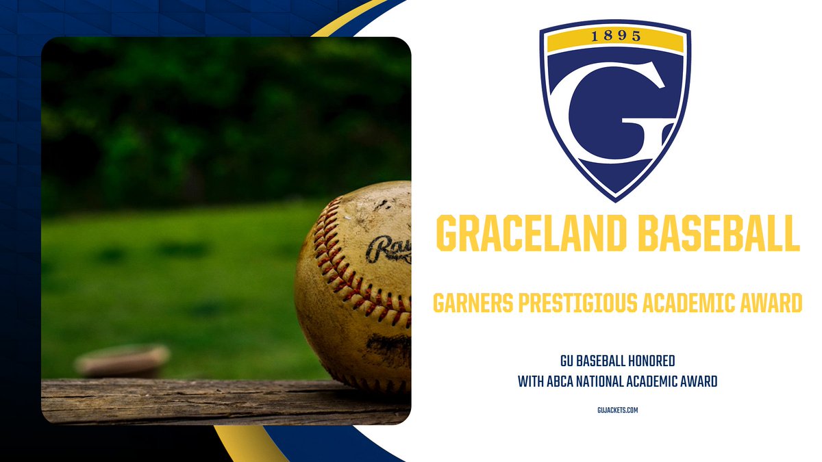 GUjackets's tweet image. Graceland Baseball Earns 2024–25 ABCA Team Academic Excellence Award
gujackets.com/sports/bsb/202…