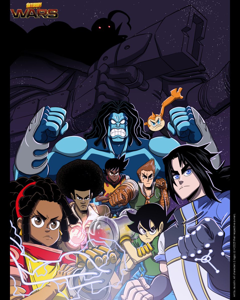 SATURDAY WARS
fanart by @jeyodin

The manga multiverse crossover event kicked off the summer of superheroics and the reviews are building for how fun, epic, and gorgeous this cosmic battle is!

So, what are you waiting for?

Get the book by Saturday AM founder Frederick L. Jones