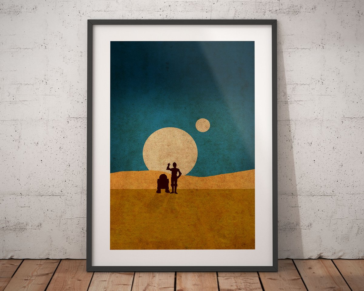 commonpeopleart's tweet image. DROIDS IN THE DUNES Star Wars Inspired Portrait Art
Available in sizes A4-A2
Buy now at etsy.com/uk/listing/180…
#StarWars #C3P0 #R2D2 #Illustration #WallArt #MidCenturyModern #Gift #Print