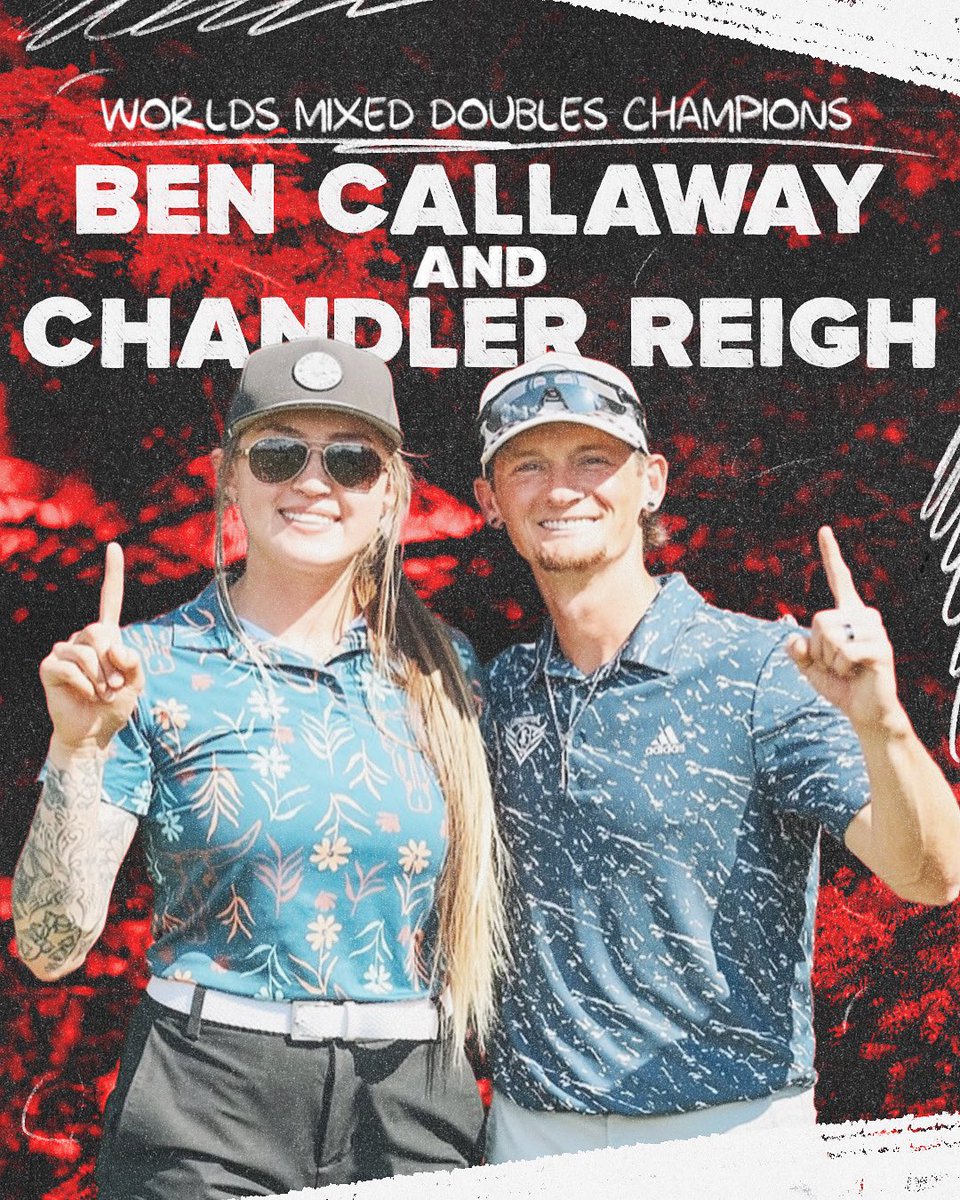 Mixed Doubles Champs 🔥

Congratulations to Ben Callaway &amp; Chandler Reigh on taking down the 2025 PDGA Mixed Doubles event! Beating the field by 1 score this was truly a nail biter down to the very last putt!  #discgolf