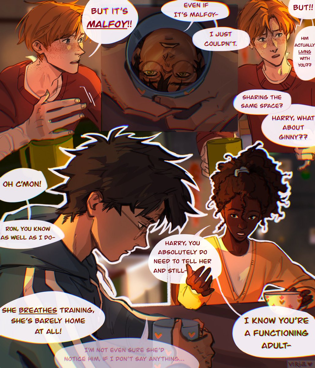 viria13's tweet image. Questionable decisions (drarry roommates AU) 1/2

#hp #harrypotter #hermionegranger #ronweasley #art