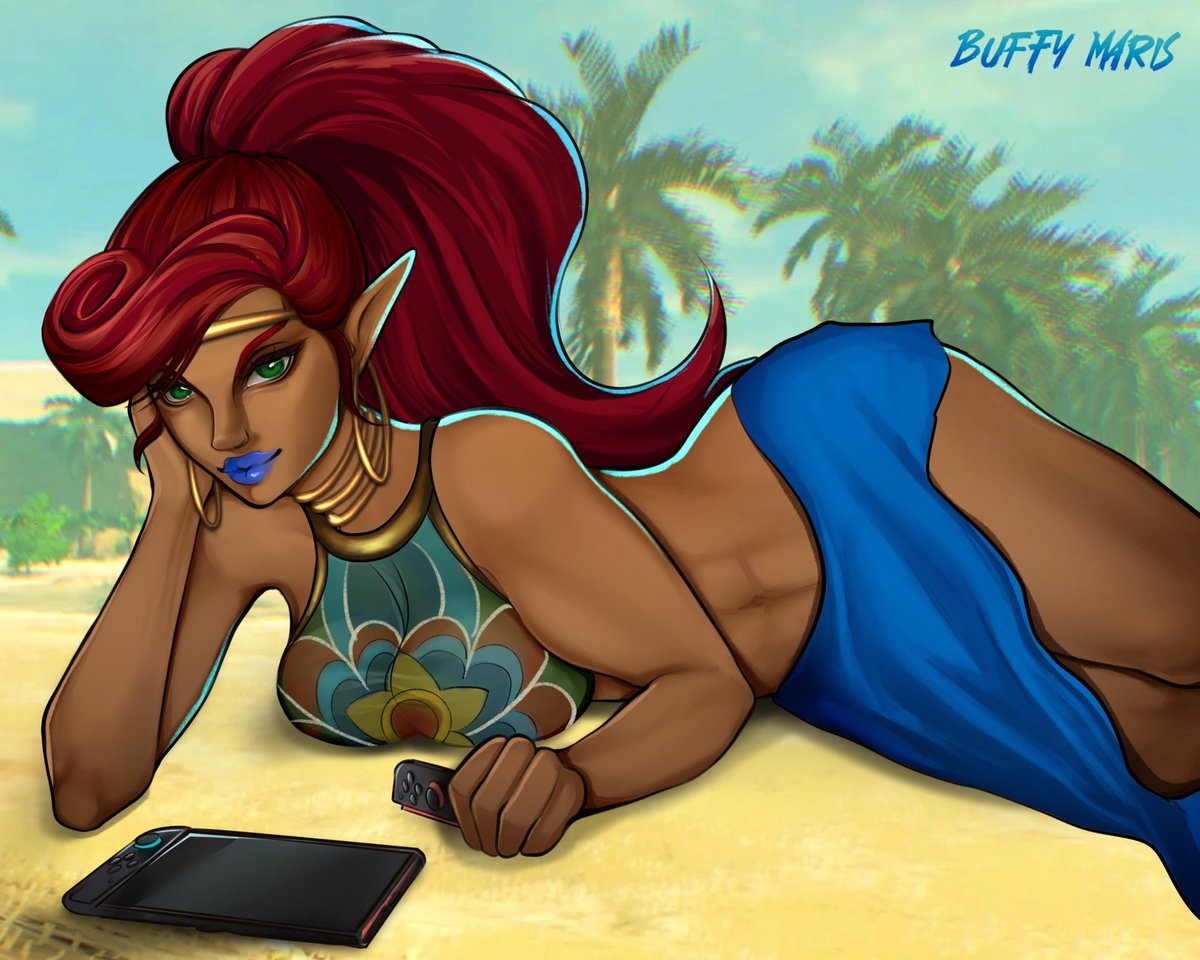 EchoesOfMara's tweet photo. The weather���s been REALLY hot here, just like the Gerudo, so I drew something to match this vibe, Urbosa from Zelda ❤️
#zelda #nintendo #nintendoswitch2 #urbosa #muscle #musclemommy #musclegirl #sexy #beach #summervibe #redhair #abs #muscular https://t.co/ROeB4XBVIP