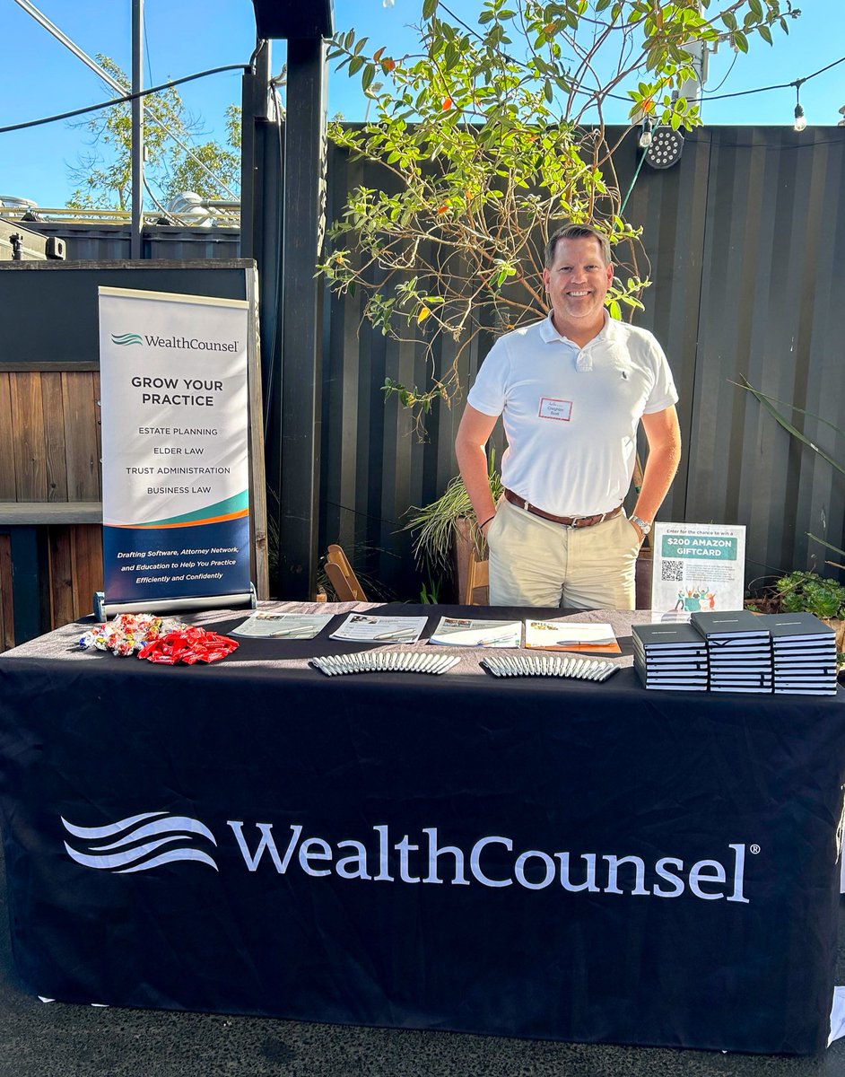 WealthCounsel was a proud sponsor of the Alameda County Bar Association Summer Reception last Friday in Oakland, CA! Creighton Scott enjoyed his time soaking up some sunshine and sharing the benefits of joining WealthCounsel's nationwide network of attorneys.
