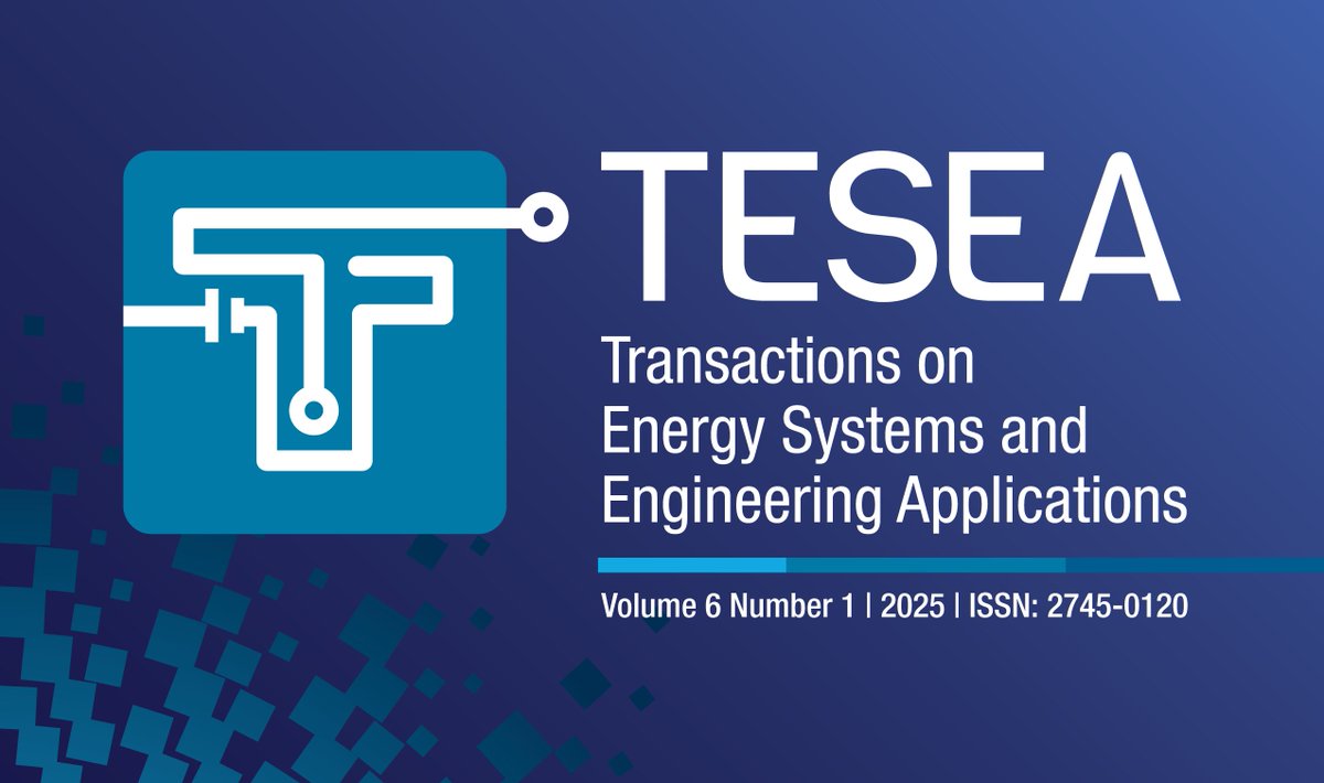 TESEA_'s tweet photo. TESEA Vol 6 Issue 1 (ISSN: 2745-0120 online) is out now with 20 open-access articles on energy systems & engineering. Dive in! 📄 https://t.co/2JQx84JUAq
#TESEA #energy #engineering #openaccess #scopus #DOAJ #scientificjournal https://t.co/9Lm3KqqM6f