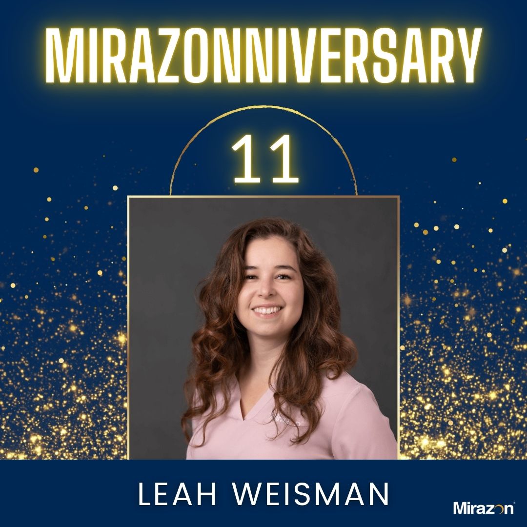 Today we are celebrating Leah's 11th #Mirazonniversary! We are so grateful to have Leah on the Mirazon team and apprciate all of the hard work and support she shows. Here's to many more years of success - Congrats, Leah! 🎉