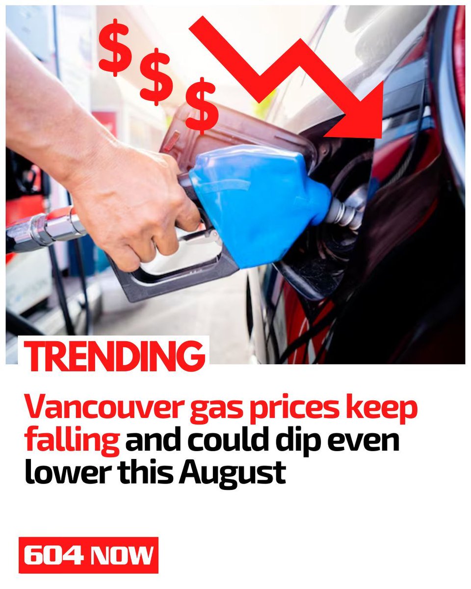 Gas prices in Vancouver are down 3.3 cents this week—better than the national average. Demand’s dropping, but hurricane season could flip the script. For now, prices are cheaper than this time last year. 🚗⛽