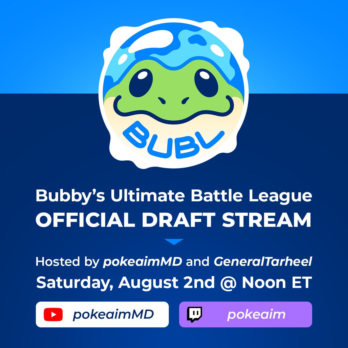 Play More Esports (@playmoreesports) on Twitter photo BUBL DRAFT STREAM! 🐸🫧
Watch teams pick LIVE with <a href="/JoeyPokeaim/">Tempo | Pokeaim</a> and <a href="/GeneralTarheel/">Ben</a> on Saturday, August 2nd at noon ET! After the stream ends, videos will be up on YT!
Huge thank you to Joey for hosting while <a href="/PM7John/">John | PM7</a> and the team take a much needed break after the WR stream.🐐 BUBL DRAFT STREAM! 🐸🫧
Watch teams pick LIVE with <a href="/JoeyPokeaim/">Tempo | Pokeaim</a> and <a href="/GeneralTarheel/">Ben</a> on Saturday, August 2nd at noon ET! After the stream ends, videos will be up on YT!
Huge thank you to Joey for hosting while <a href="/PM7John/">John | PM7</a> and the team take a much needed break after the WR stream.🐐