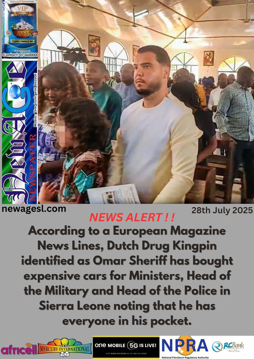 European Magazine News Lines has detailed how Europe Most Wanted Drug Lord #JosLeijdekkers corrupted the corridors of power to engage in his cocaine business in Sierra Leone  

The report claimed he has bought expensive cars for Ministers, the head of Police and Military and that