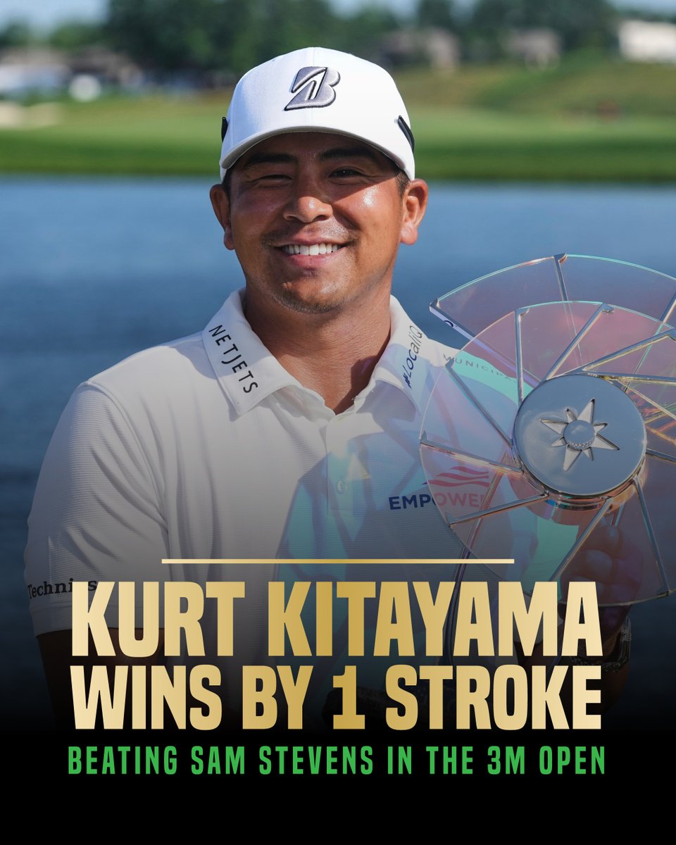 ZTroyGolf's tweet photo. If you didn't catch it this past Sunday, Kurt Kitayama won the 3M Open, securing his second PGA TOUR Victory. Read more about his close victory here: https://t.co/XQwBOhZnSu
#PGA #KurtKitayama #3M #3MOpen https://t.co/sekBX5WQet
