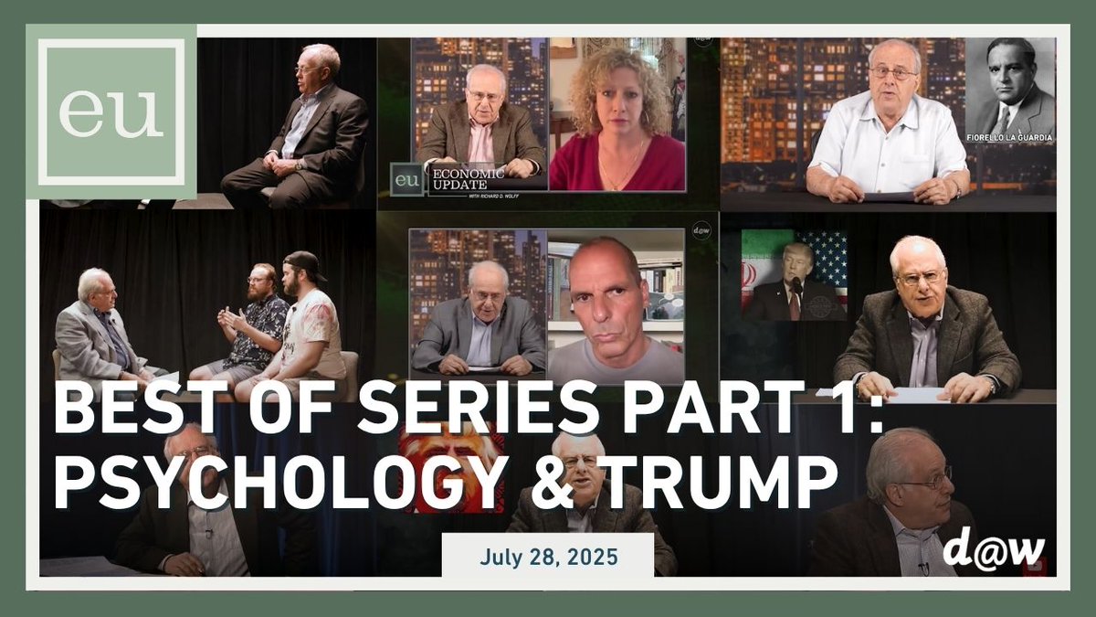 Check out the 1st of a special "best of" series of #EconomicUpdate w/ <a href="/profwolff/">Richard D. Wolff</a> feat. highlights from some of the past episodes out today at 4:30 PM ET on our <a href="/democracyatwrk/">Democracy At Work</a> @youtube channel! #democracyatwork Watch here: tinyurl.com/yj9fwhan
