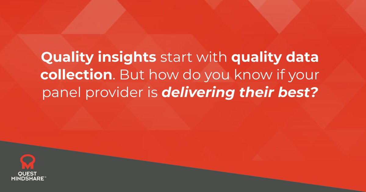 Quality conversations start with quality standards. Download our free panel provider evaluation checklist to know where your partner stands.

bit.ly/40GuT1I

#questmindshare #b2b #dataquality #research #marketresearch