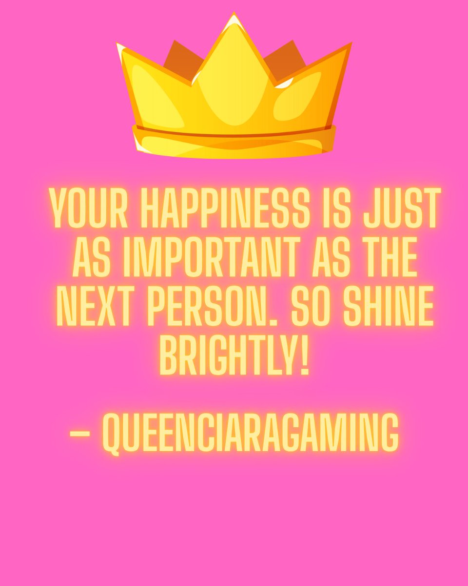 QueenCiaraGG's tweet image. Royal Reminder: Put yourself first YOUR HAPPINESS matters! ❤️ CROWNS UP! 👑 #motivationalmonday #mondaymood #crownsquad #happiness #shine #bright