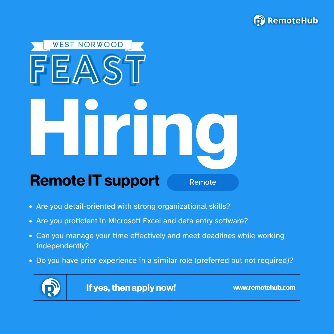 remotehub_com's tweet image. If yes, what are you waiting for?
Apply Now! 
remotehub.com/jobs/details/d… 
#DataEntry #DataClerk #JobOpportunity #HiringNow #RemoteWork