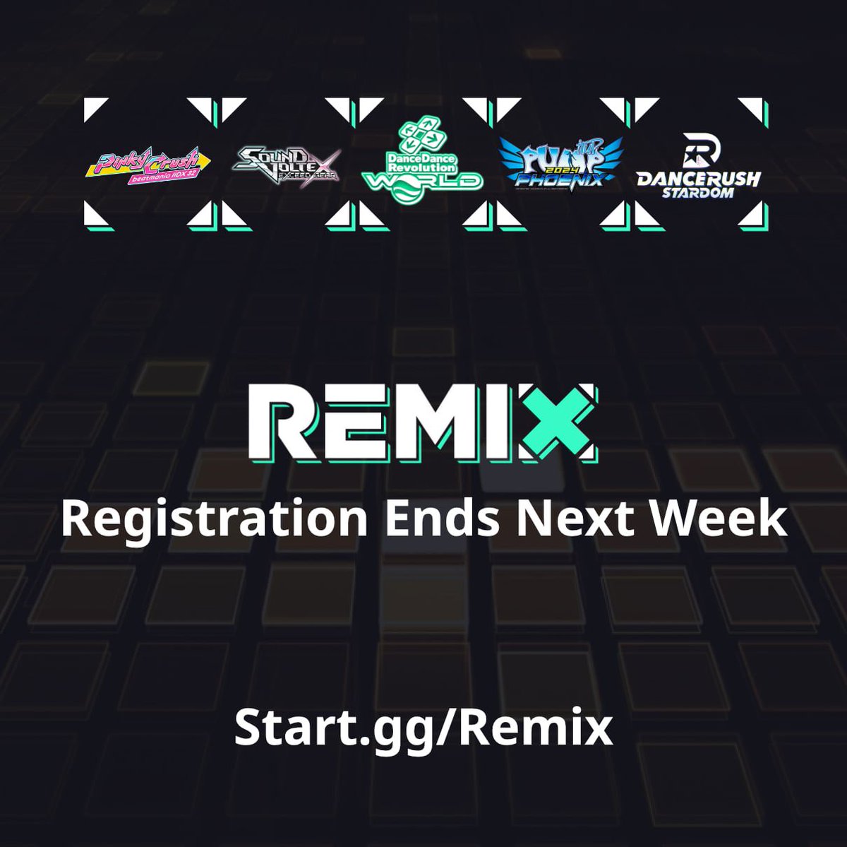ace_series's tweet image. Remix registration closes next week!

Register now before it’s too late!

start.gg/remix