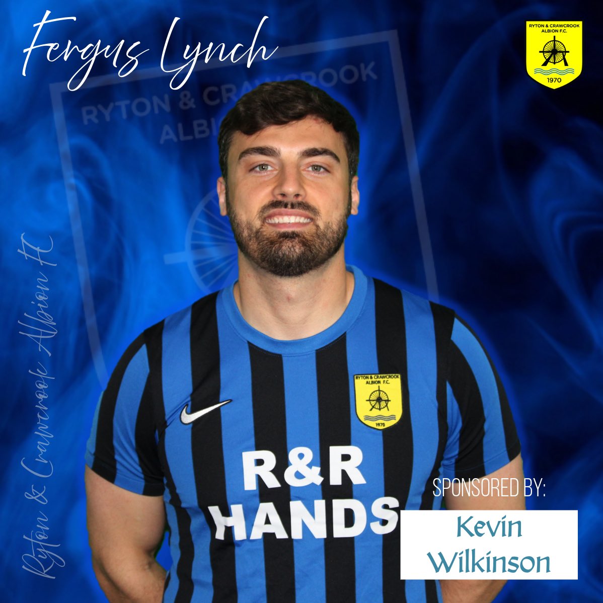 RACAFC1970's tweet image. Kevin Wilkinson has sponsored @Ferg_lynch96 for the 2025/26 season!
Thank you for your support!
#RACA🔵⚫️