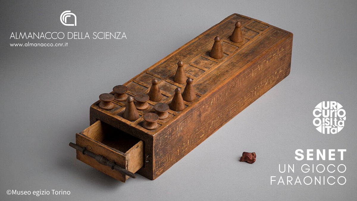 #AlmanaccoCnr 
#Curiosità - Un gioco faraonico
Si chiama #Senet ed è considerato uno dei giochi da tavolo più antichi della storia. Nasce nell’Antico Egitto oltre 5000 anni fa. Oggi si può ammirare anche nel <a href="/MuseoEgizio/">Museo Egizio Torino</a> di Torino.
Scopri di più👇
almanacco.cnr.it/articolo/13908…