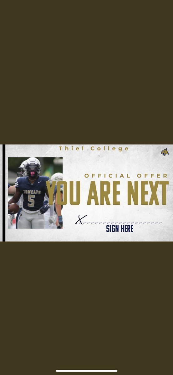 connor moyer (@connormoyer10) on Twitter photo After a great conversation with <a href="/CoachPolis/">Greg Polis</a>, I am blessed to receive an offer to further my athletic and academic career at at Thiel College!
<a href="/coach_lento/">Mike Lento</a> <a href="/calvertgridiron/">Calvert Senecas Football</a> <a href="/CalvertAthletic/">Calvert Athletics</a> After a great conversation with <a href="/CoachPolis/">Greg Polis</a>, I am blessed to receive an offer to further my athletic and academic career at at Thiel College!
<a href="/coach_lento/">Mike Lento</a> <a href="/calvertgridiron/">Calvert Senecas Football</a> <a href="/CalvertAthletic/">Calvert Athletics</a>