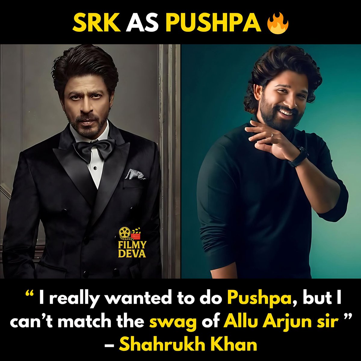 Cinecrik's tweet image. When Bollywood met Pushpa swag!🔥
Shah Rukh Khan said, “I really wanted to do Pushpa, but I can’t match Allu Arjun sir’s swag.”
And then... he and Vicky Kaushal danced to Oo Antava at IIFA 2024! 💃🕺
The crowd went wild, and even Samantha couldn’t stop laughing!
This moment is…