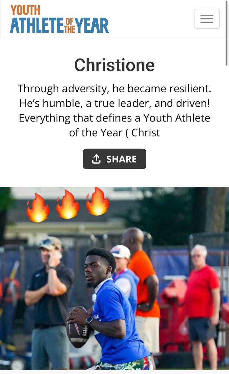 If you don’t mind taking a few seconds out your day to stop and vote for me, can you please do it, please &amp; thank you! athleteoftheyear.org/2025/christion…