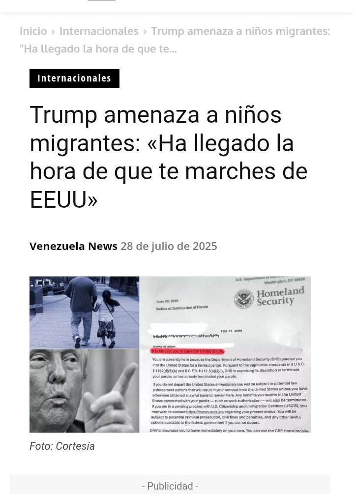 Desib_b's tweet image. #ไทยกัมพูชา​ #Hina #prelemi

La administración de Donald Trump ha intensificado drásticamente su política migratoria, llevando la persecución contra los migrantes a un nuevo nivel.

Actualmente, el gobierno está enviando cartas a menores inmigrantes que ingresaron legalmente al…