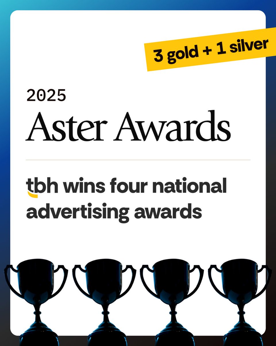 🏆  ICYMI: TBH Creative took home four 2025 national advertising awards. Learn more  →    blog.tbhcreative.com/2025-aster-awa… 

#StrategicMarketing #HealthcareMarketing #MarketingAgency #WebDesignAgency